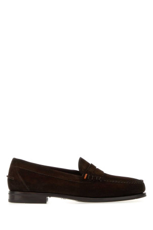 Dark brown suede Quentin loafers SANTONI (MCQU19341JI6MVOR)