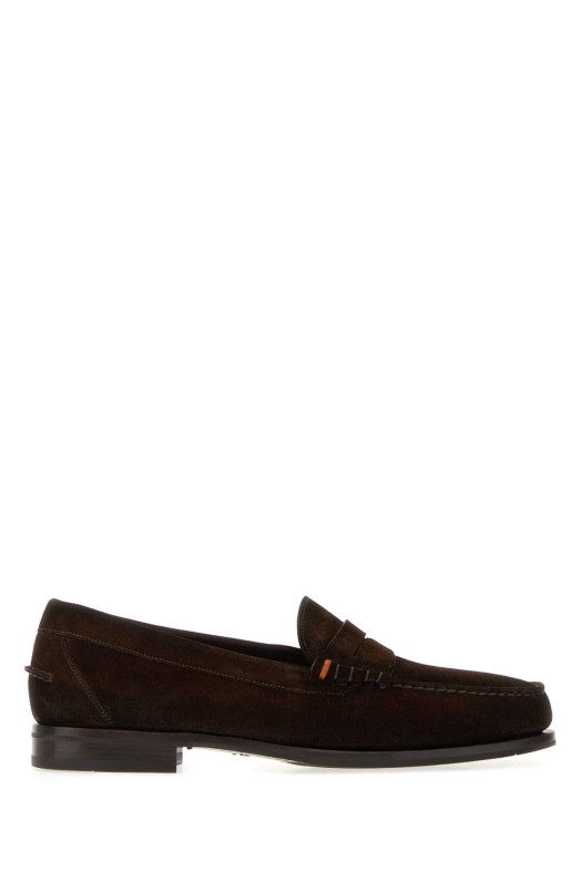 Dark brown suede Quentin loafers SANTONI (MCQU19341JI6MVOR)