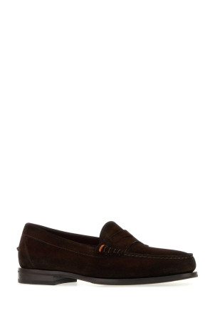 Dark brown suede Quentin loafers SANTONI (MCQU19341JI6MVOR)