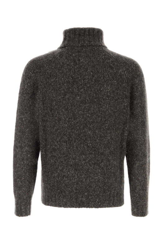 Melange dark grey cashmere blend sweater BRUNELLO CUCINELLI (MET302103)