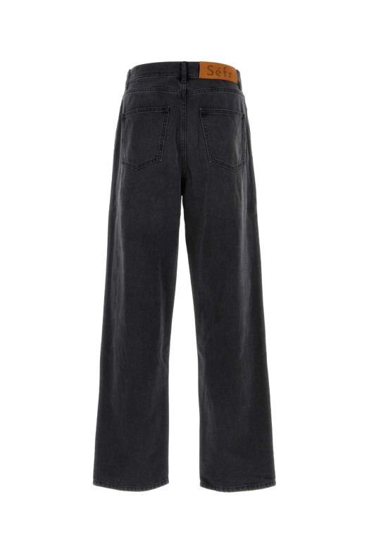 Black denim jeans SEFR (MFW24WIDECUTCRE)