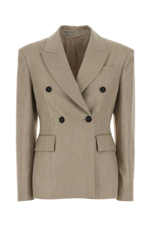 Cappuccino twill blazer BRUNELLO CUCINELLI (MG5177241P)