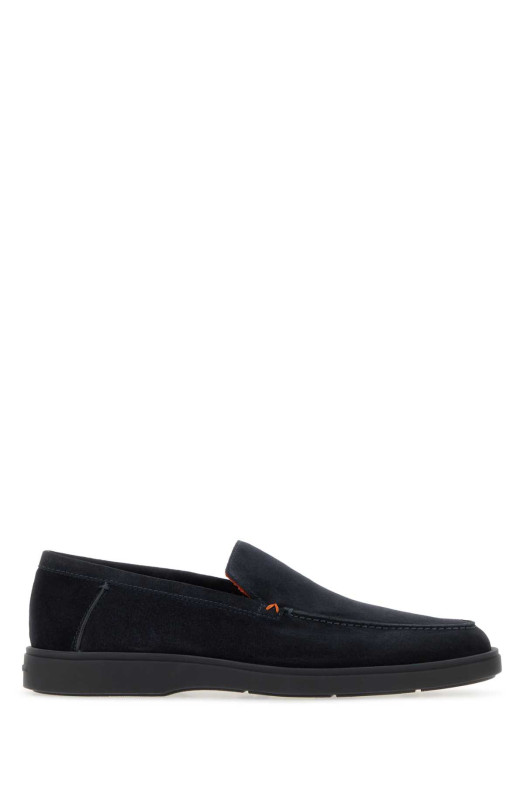 Navy blue suede Derision loafers SANTONI (MGDT17824OOTKSVU)