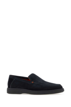 Navy blue suede Derision loafers SANTONI (MGDT17824OOTKSVU)