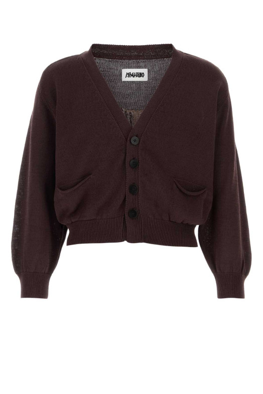 Aubergine cotton cardigan MAGLIANO (MGSS26CA03012)
