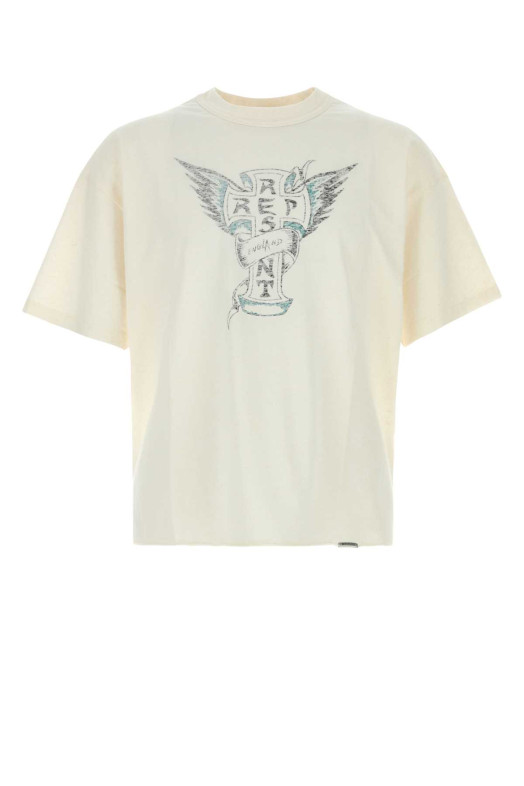 Ivory cotton blend t-shirt REPRESENT (MLM101141)