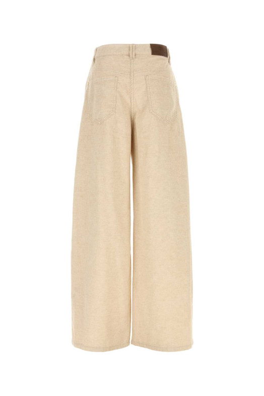 Sand corduroy wide-leg pant BRUNELLO CUCINELLI (MP185P4059)