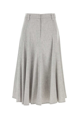 Light grey wool skirt BRUNELLO CUCINELLI (MP549G4076)