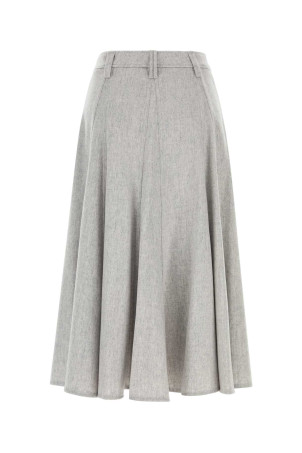 Light grey wool skirt BRUNELLO CUCINELLI (MP549G4076)