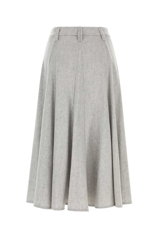 Light grey wool skirt BRUNELLO CUCINELLI (MP549G4076)