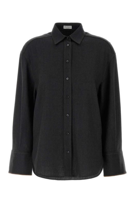 Graphite wool shirt BRUNELLO CUCINELLI (MP550M1M06)