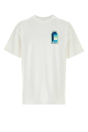 White cotton t-shirt CASABLANCA (MPF26JTS00114)