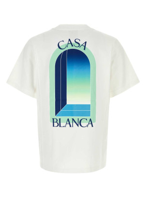 White cotton t-shirt CASABLANCA (MPF26JTS00114)