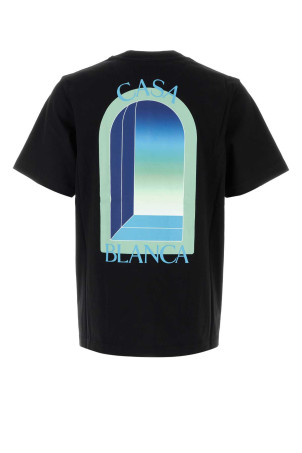 Black cotton t-shirt CASABLANCA (MPF26JTS00115)
