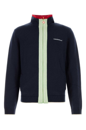 Navy blue wool cardigan Blue CASABLANCA (MPF26KW84501)