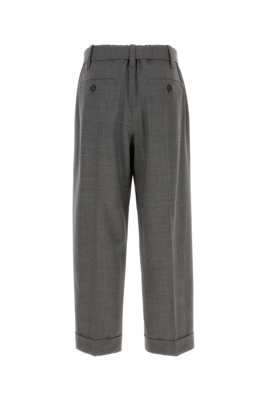 Grey stretch wool blend pant BRUNELLO CUCINELLI (MPW07P8995)