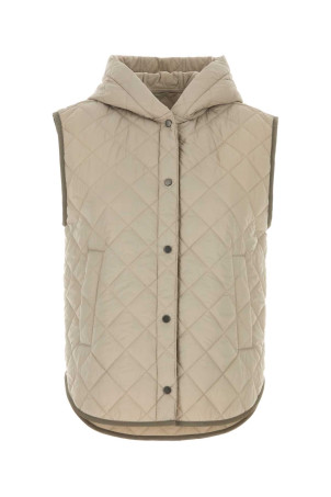 Sand nylon sleeveless jacket BRUNELLO CUCINELLI (MR4057999P)