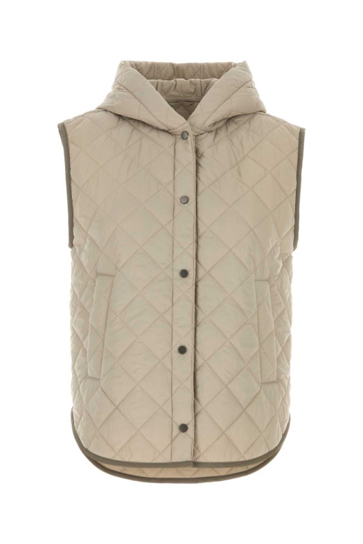 Sand nylon sleeveless jacket BRUNELLO CUCINELLI (MR4057999P)