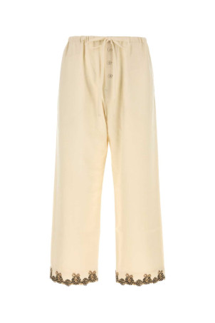 Cream wool joggers Beige BODE (MRF25BT037)
