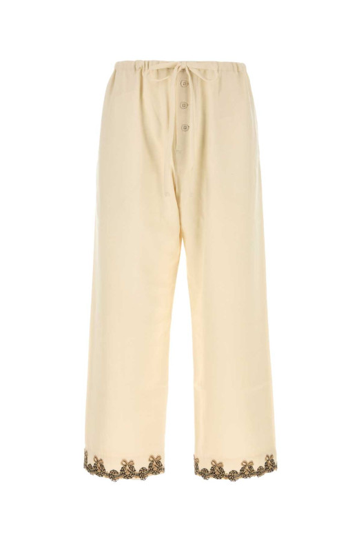 Cream wool joggers Beige BODE (MRF25BT037)