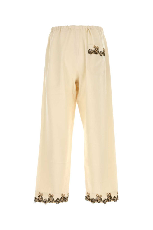 Cream wool joggers Beige BODE (MRF25BT037)