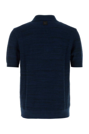 Navy blue cotton polo shirt ETRO (MRKE0005AU11J)