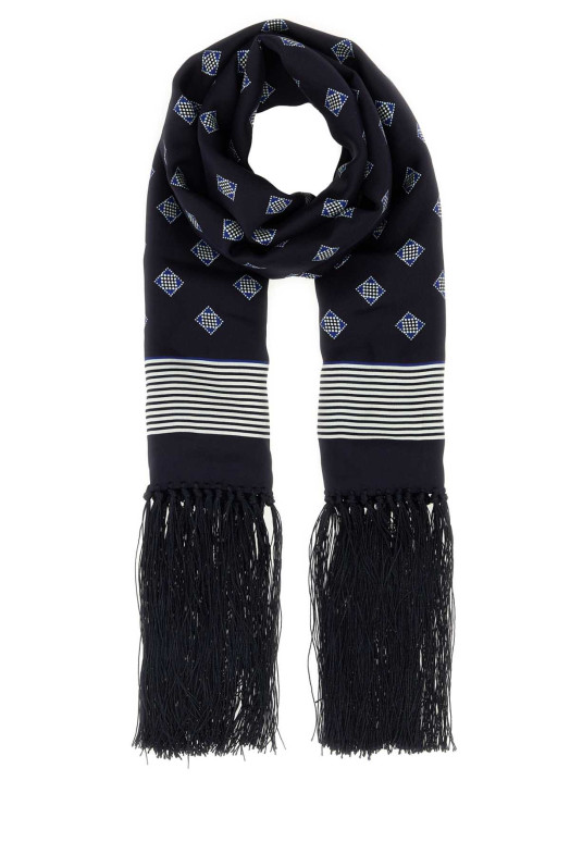 Printed silk scarf Black BODE (MRS26AC002)