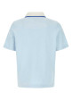 Pastel light blue velvet polo shirt BLUE CASABLANCA (MSP26JTP44701)
