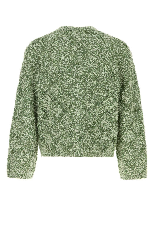 Melange green wool blend oversize Abain cardigan SEFR (MSS26ABAINZ)