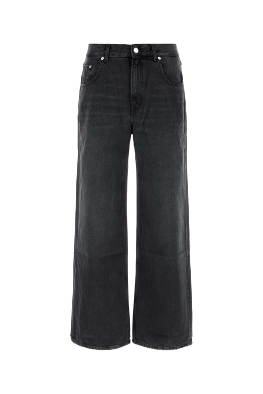 Black denim wide-leg jeans SEFR (MSS26RELAXEDBLA)