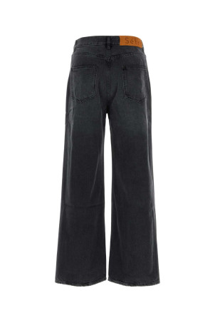 Black denim wide-leg jeans SEFR (MSS26RELAXEDBLA)