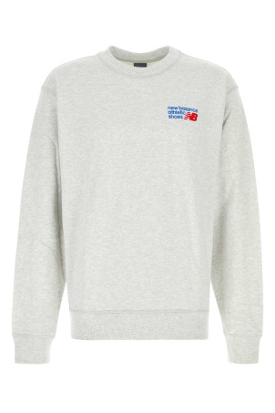 Melange grey cotton blend sweatshirt NEW BALANCE (MT41547AHH)