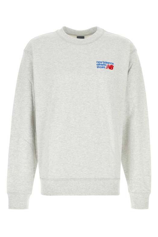 Melange grey cotton blend sweatshirt NEW BALANCE (MT41547AHH)