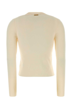 Cream stretch wool blend cardigan MICHAEL BY MICHAEL KORS (MT5617W4VR)