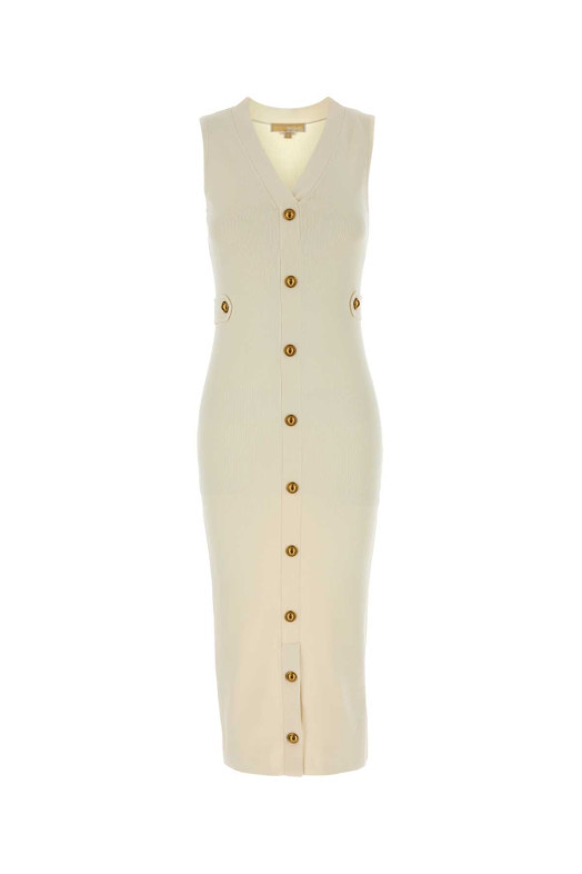 Cream knit dress MICHAEL BY MICHAEL KORS (MT683J25ZV)