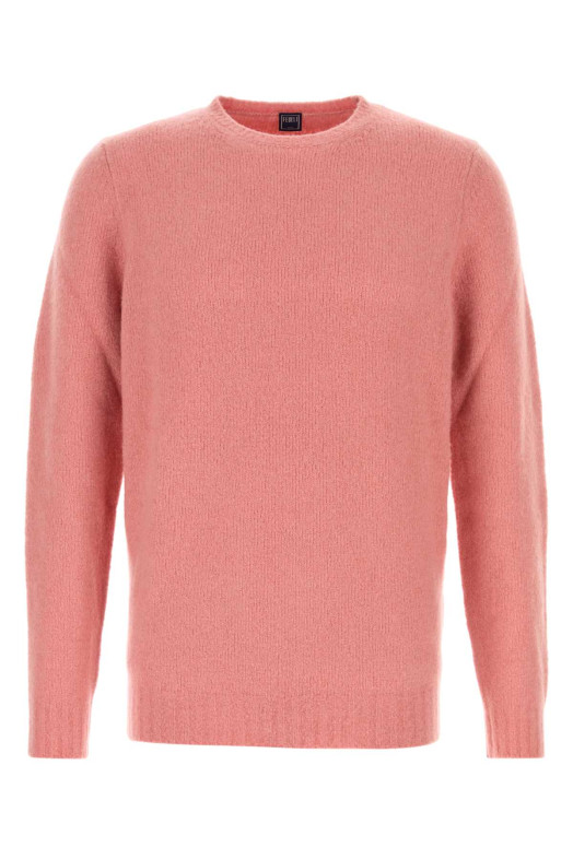 Salmon stretch wool blend sweater FEDELI (MU006406)
