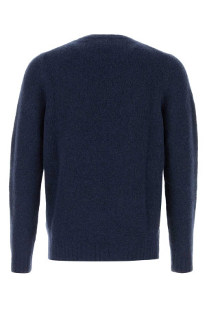 Navy blue stretch wool blend sweater FEDELI (MU006406)