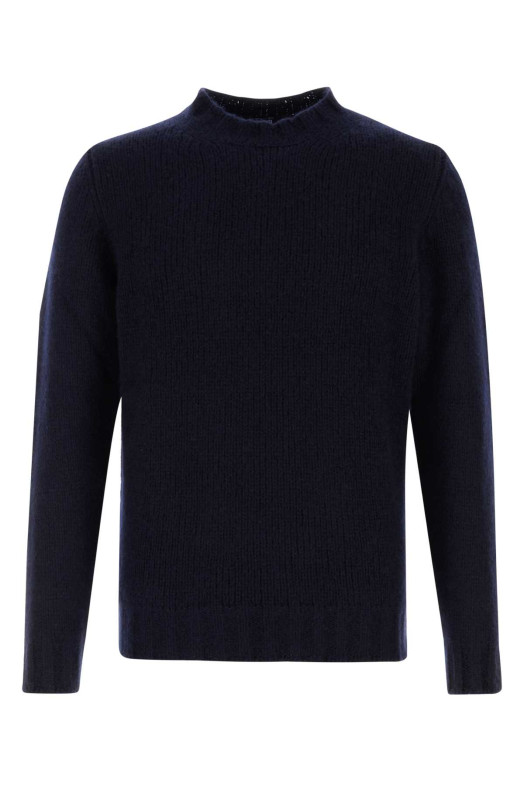 Navy blue cashmere blend sweater FEDELI (MU006411)