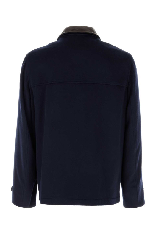 Navy blue wool jacket BRUNELLO CUCINELLI (MV4676382)