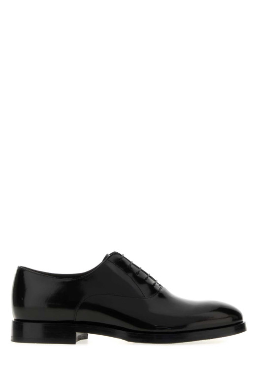 Black leather lace-up shoes BRUNELLO CUCINELLI (MZUFOXC937)