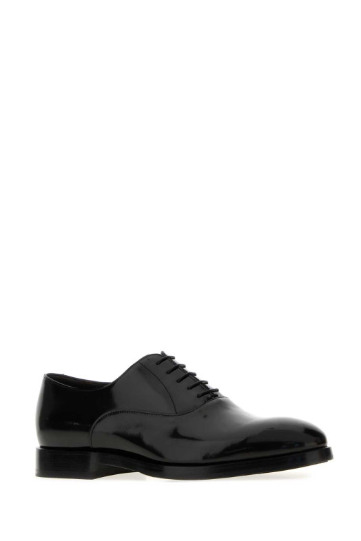 Black leather lace-up shoes BRUNELLO CUCINELLI (MZUFOXC937)