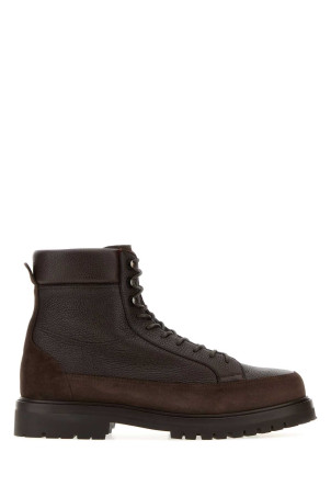 Brown leather and suede ankle boots BRUNELLO CUCINELLI (MZUNTSQ677)