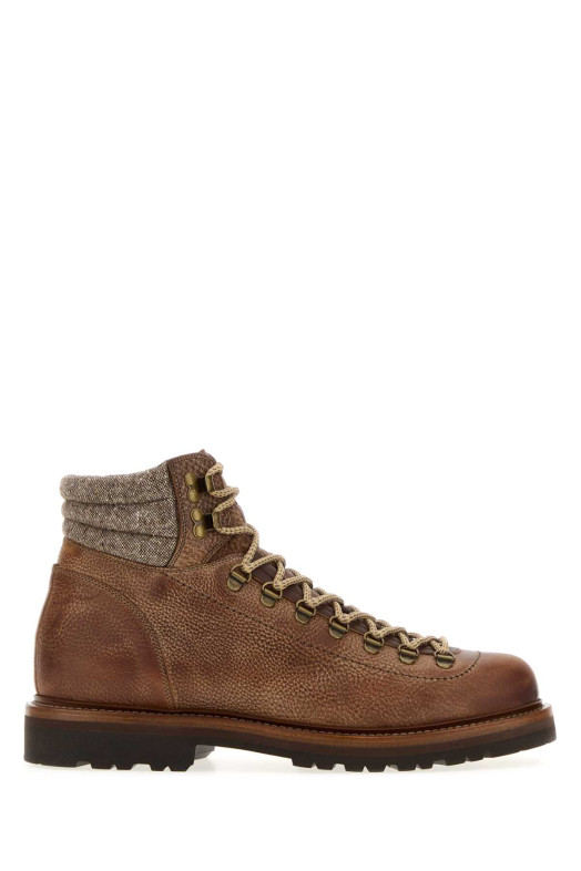 Caramel leather ankle boots BRUNELLO CUCINELLI (MZURCCS890)