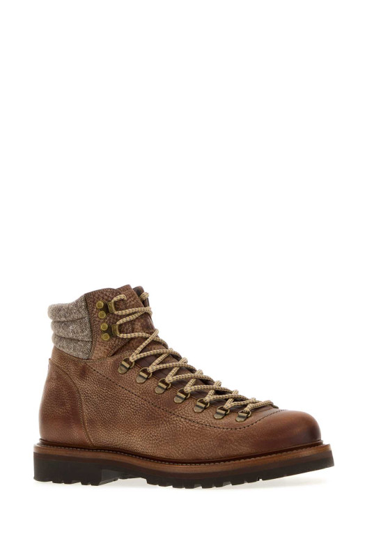 Caramel leather ankle boots BRUNELLO CUCINELLI (MZURCCS890)
