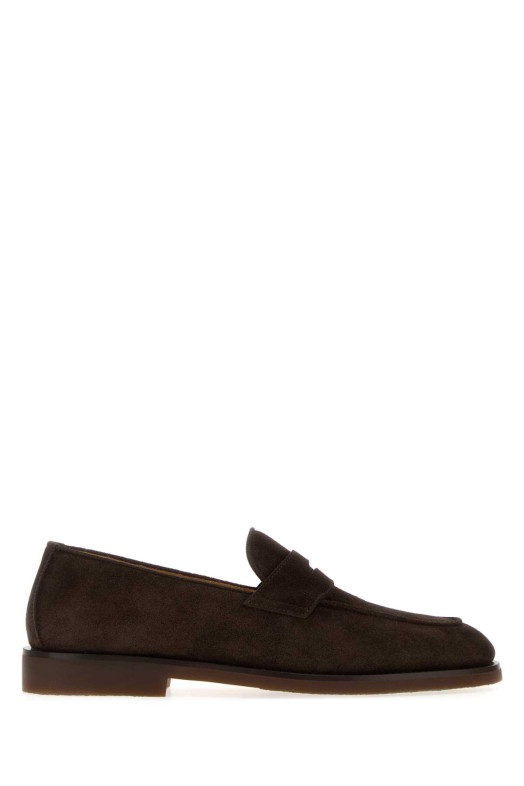 Dark brown suede loafers BRUNELLO CUCINELLI (MZUSOLE670)