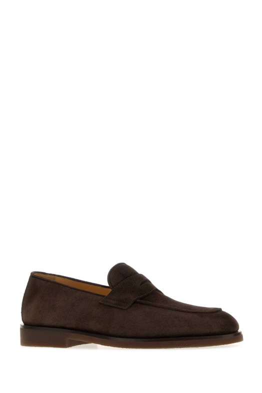 Dark brown suede loafers BRUNELLO CUCINELLI (MZUSOLE670)