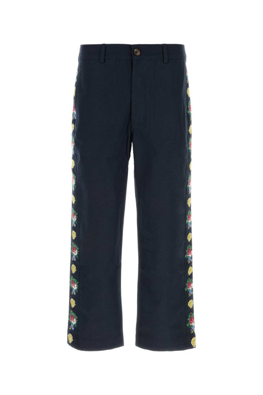 Navy blue cotton Pine pant Blue BAZISZT (PA16012)