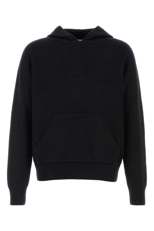 Black cotton oversize sweatshirt PALM ANGELS (PAMHU001KN001)