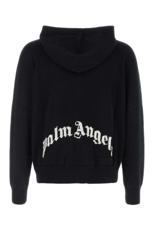 Black cotton oversize sweatshirt PALM ANGELS (PAMHU001KN001)