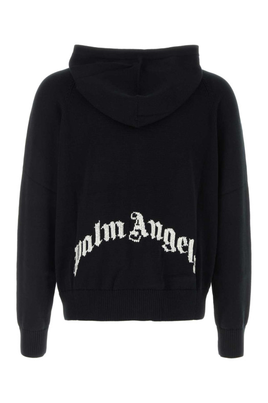 Black cotton oversize sweatshirt PALM ANGELS (PAMHU001KN001)